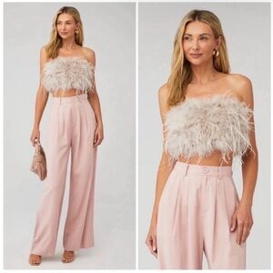 Lamarque Zaina Feather Top Dusty Rose